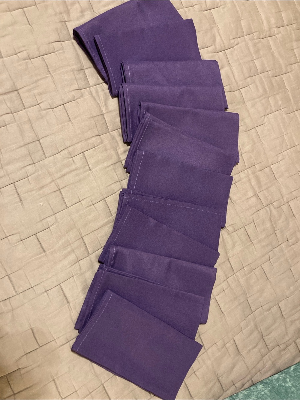 12 Purple Dinner Napkins - Elegant Solid Cloth Napkin Set